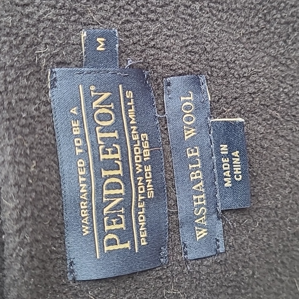 Pendleton Tan Brown Knit Washable Wool Medium Men… - image 4